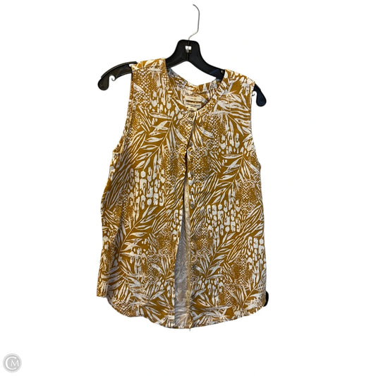 Top Sleeveless By Christian Siriano In Yellow, Size: M