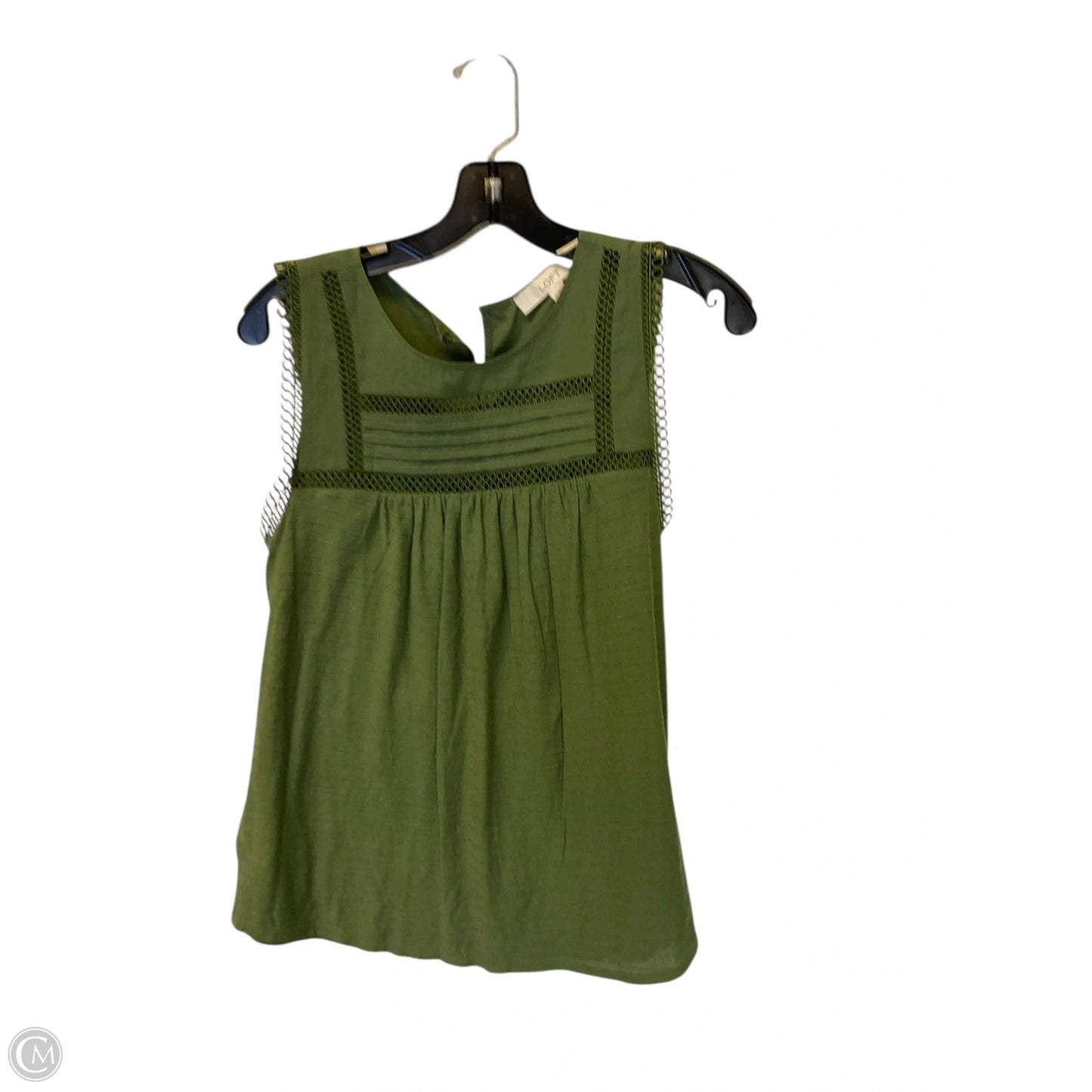 Top Sleeveless By Loft In Green, Size: S
