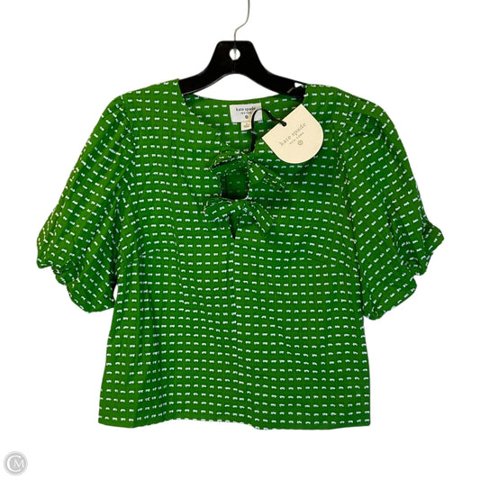 Top Short Sleeve Designer By Kate Spade In Green, Size: S