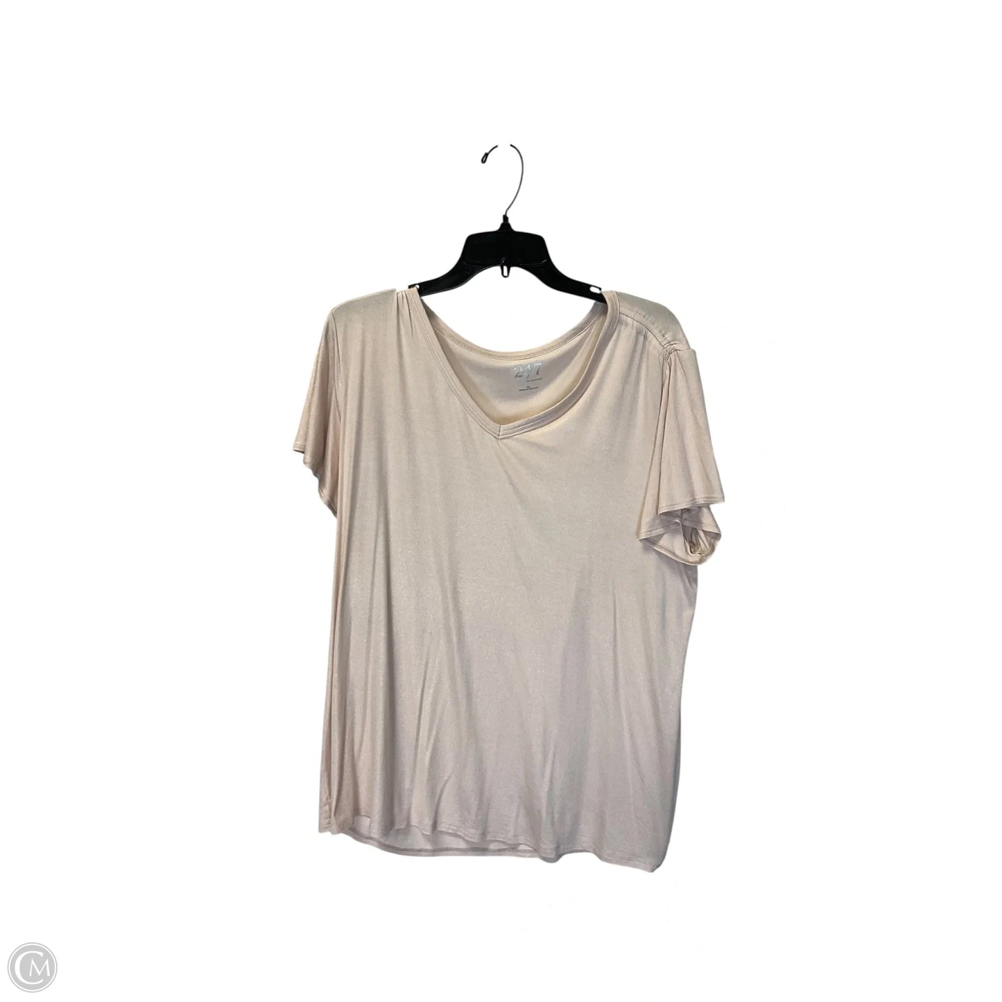 Top Short Sleeve By Maurices In Gold, Size: Xl