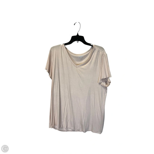 Top Short Sleeve By Maurices In Gold, Size: Xl