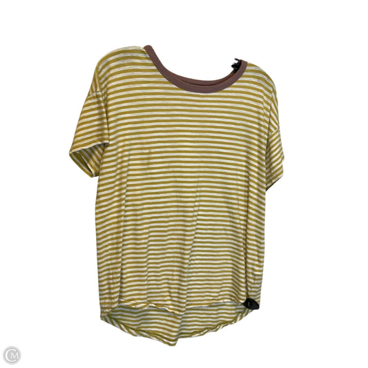 Top Short Sleeve By Madewell In Striped Pattern, Size: Xl