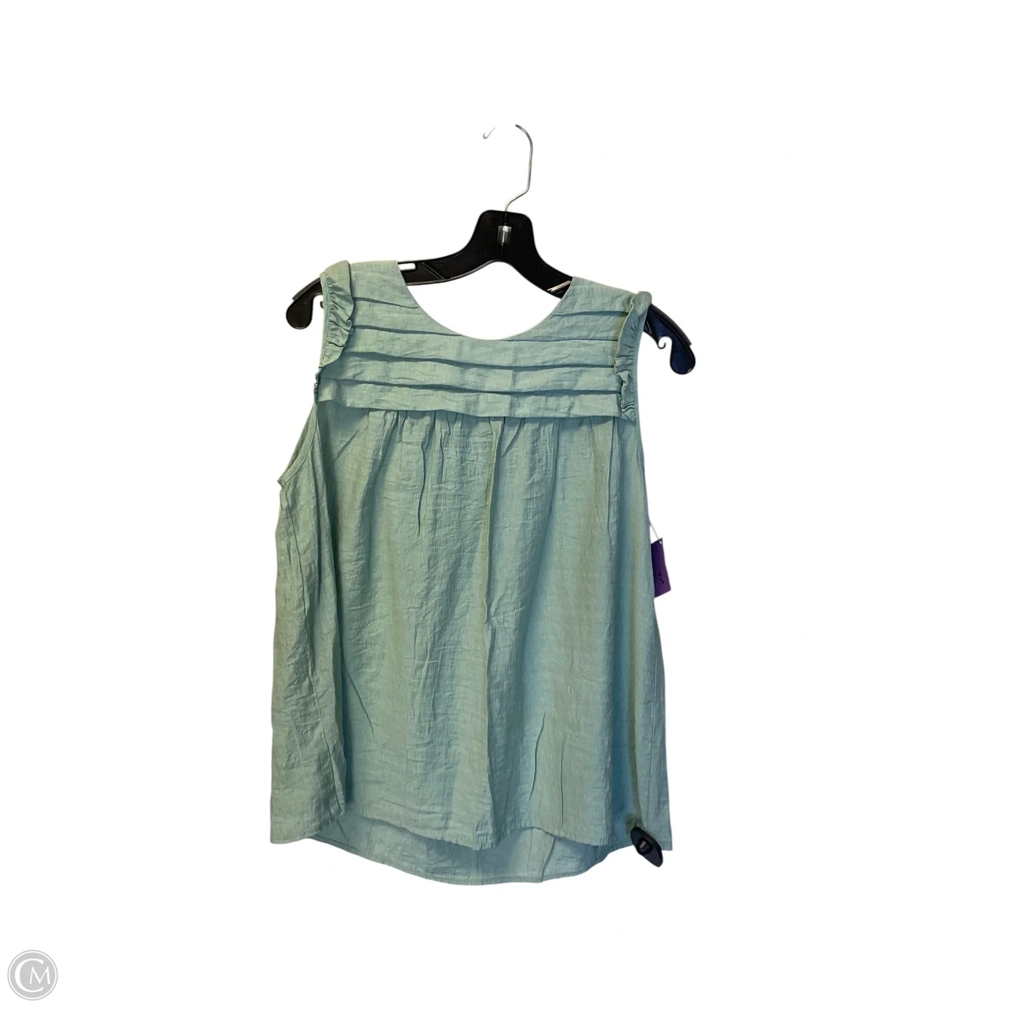 Top Sleeveless By L Love In Green, Size: M