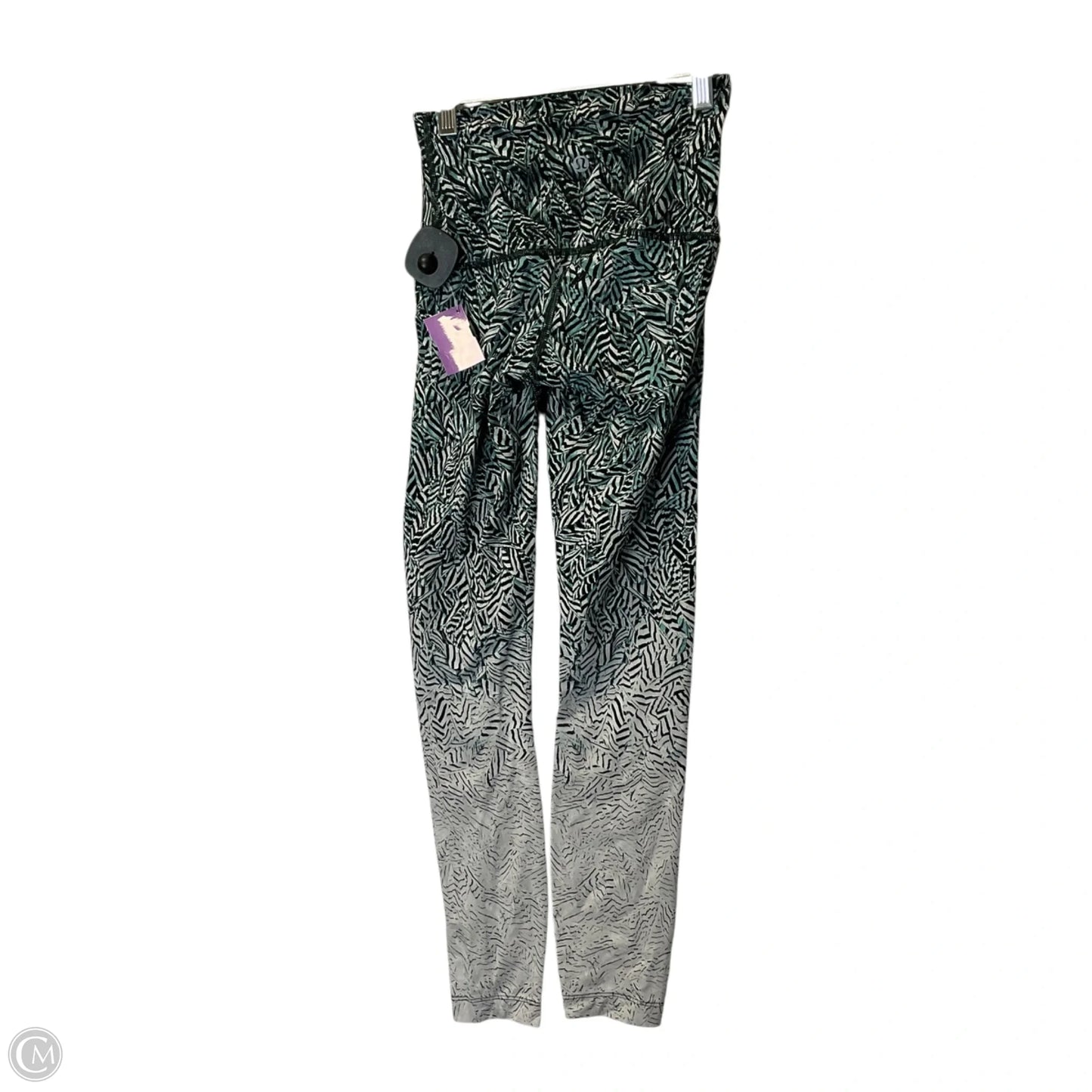 Athletic Leggings By Lululemon In Black & Blue, Size: 2