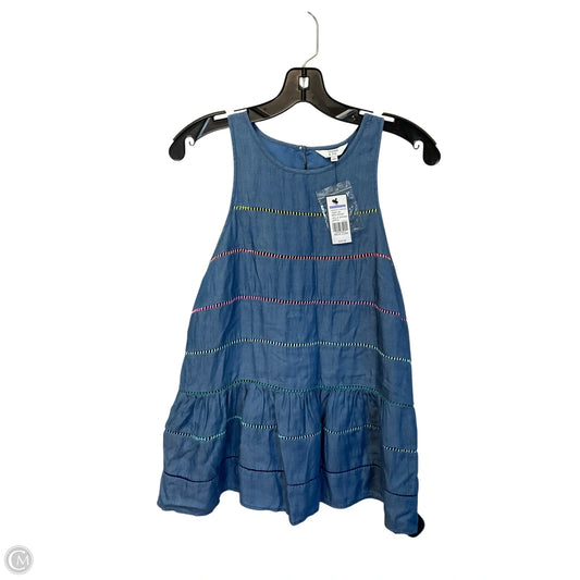 Top Sleeveless By Crown And Ivy In Blue Denim, Size: L