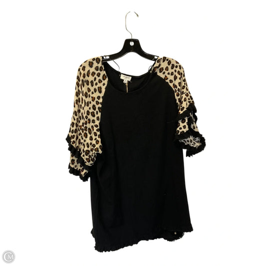 Top Short Sleeve By Umgee In Black, Size: M