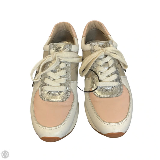 Shoes Designer By Michael Kors In Pink & White, Size: 7