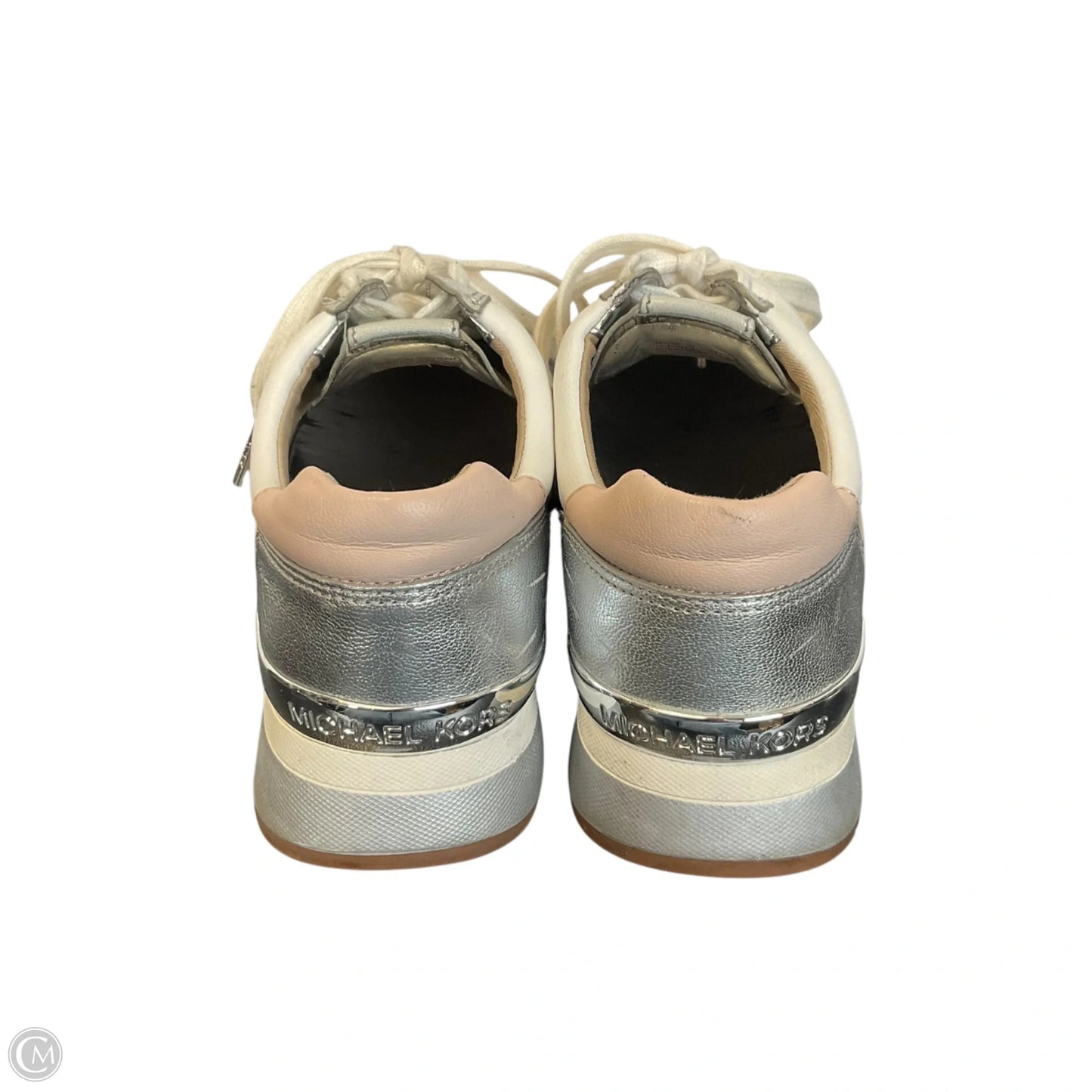 Shoes Designer By Michael Kors In Pink & White, Size: 7