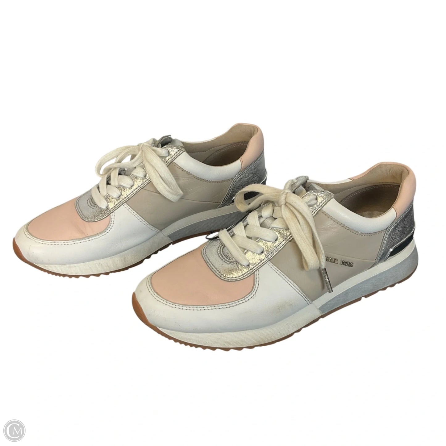 Shoes Designer By Michael Kors In Pink & White, Size: 7
