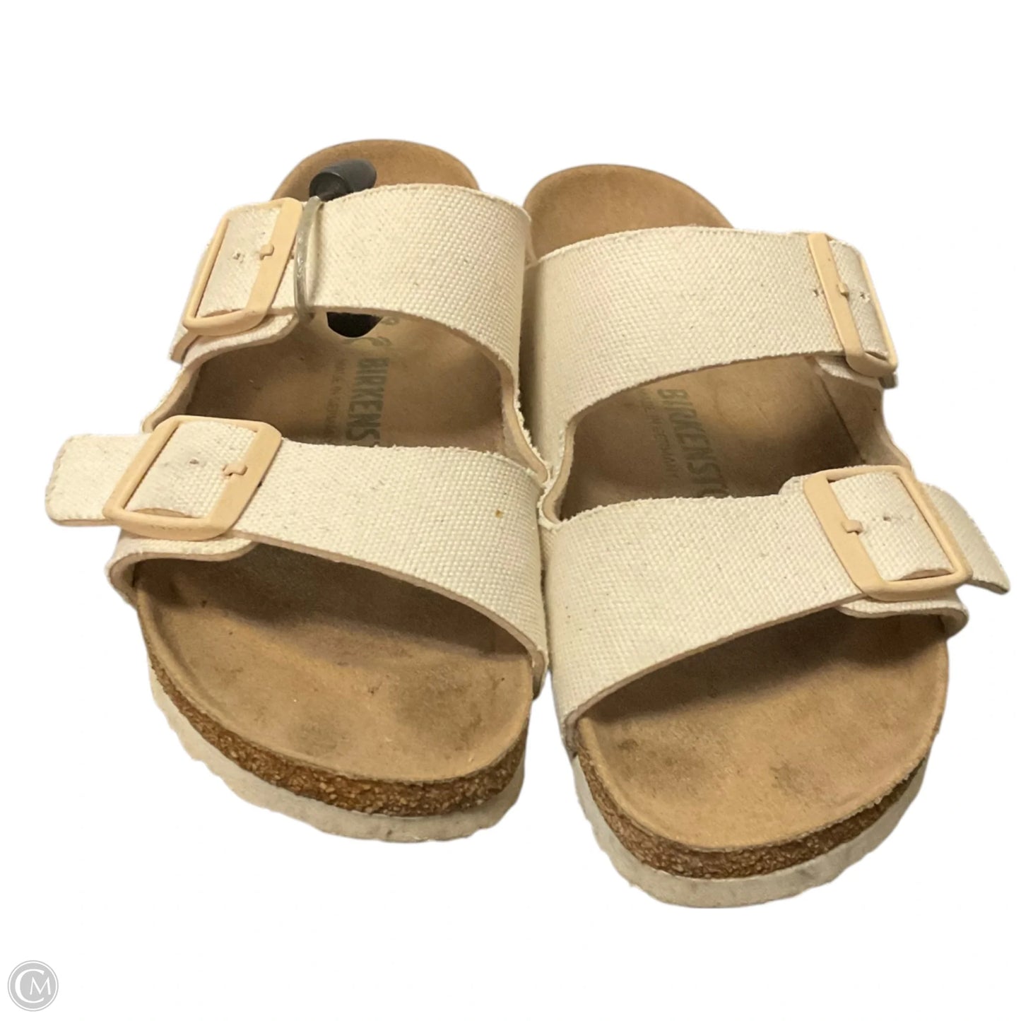 Sandals Flats By Birkenstock In Cream, Size: 8