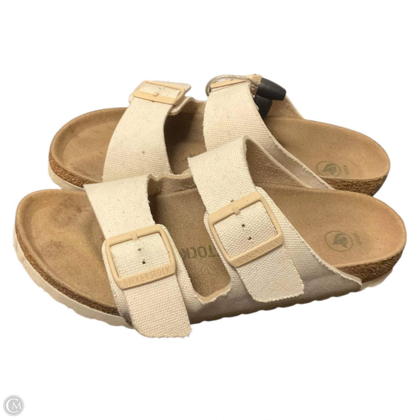 Sandals Flats By Birkenstock In Cream, Size: 8