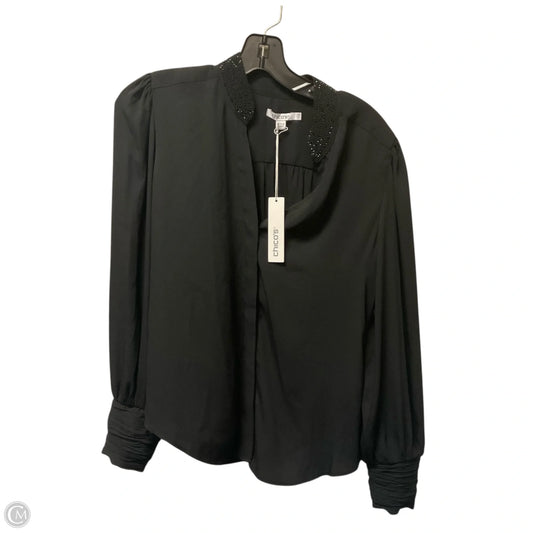 Top Long Sleeve By Chicos In Black, Size: S