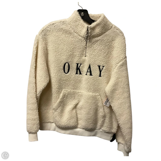 Sweatshirt Collar By Divided In Cream, Size: S