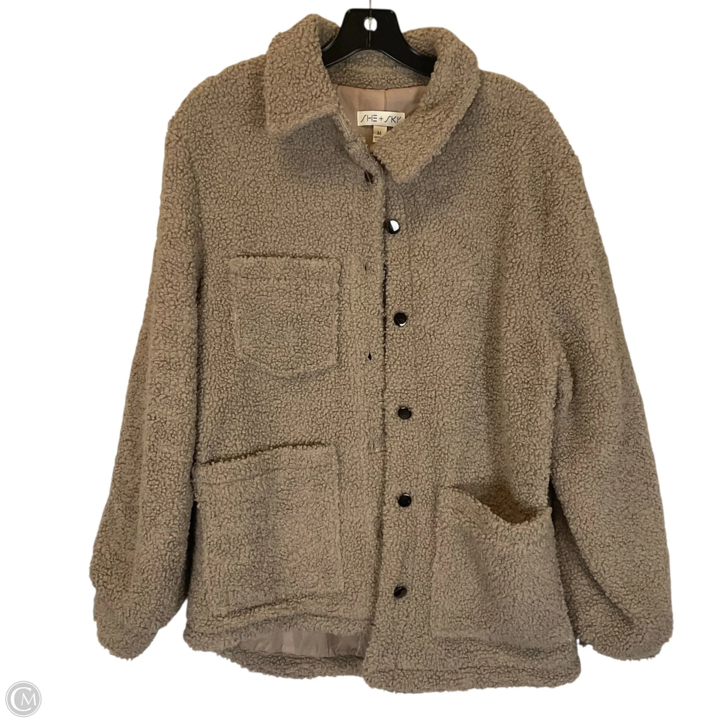 Jacket Faux Fur & Sherpa By She + Sky In Brown, Size: M