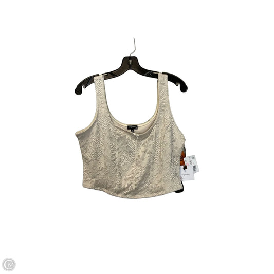 Top Sleeveless By Originality In Cream, Size: Xl