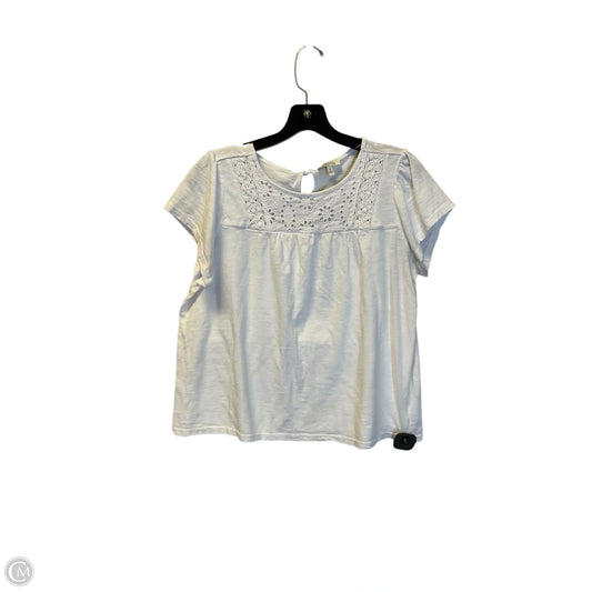Top Short Sleeve By Ella Moss In White, Size: S