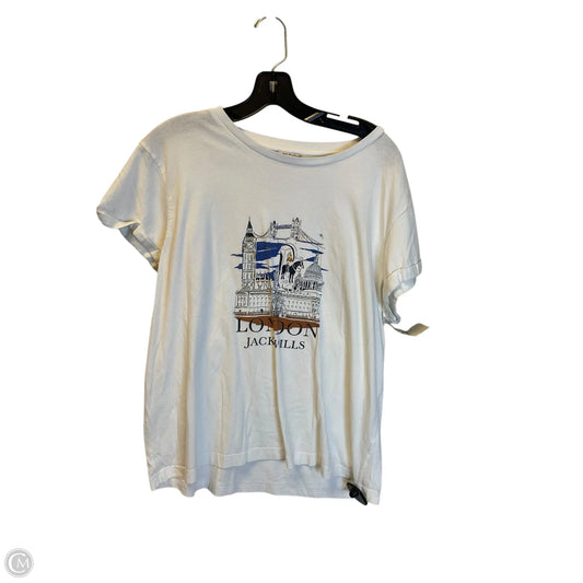 Top Short Sleeve By Clothes Mentor In White, Size: L