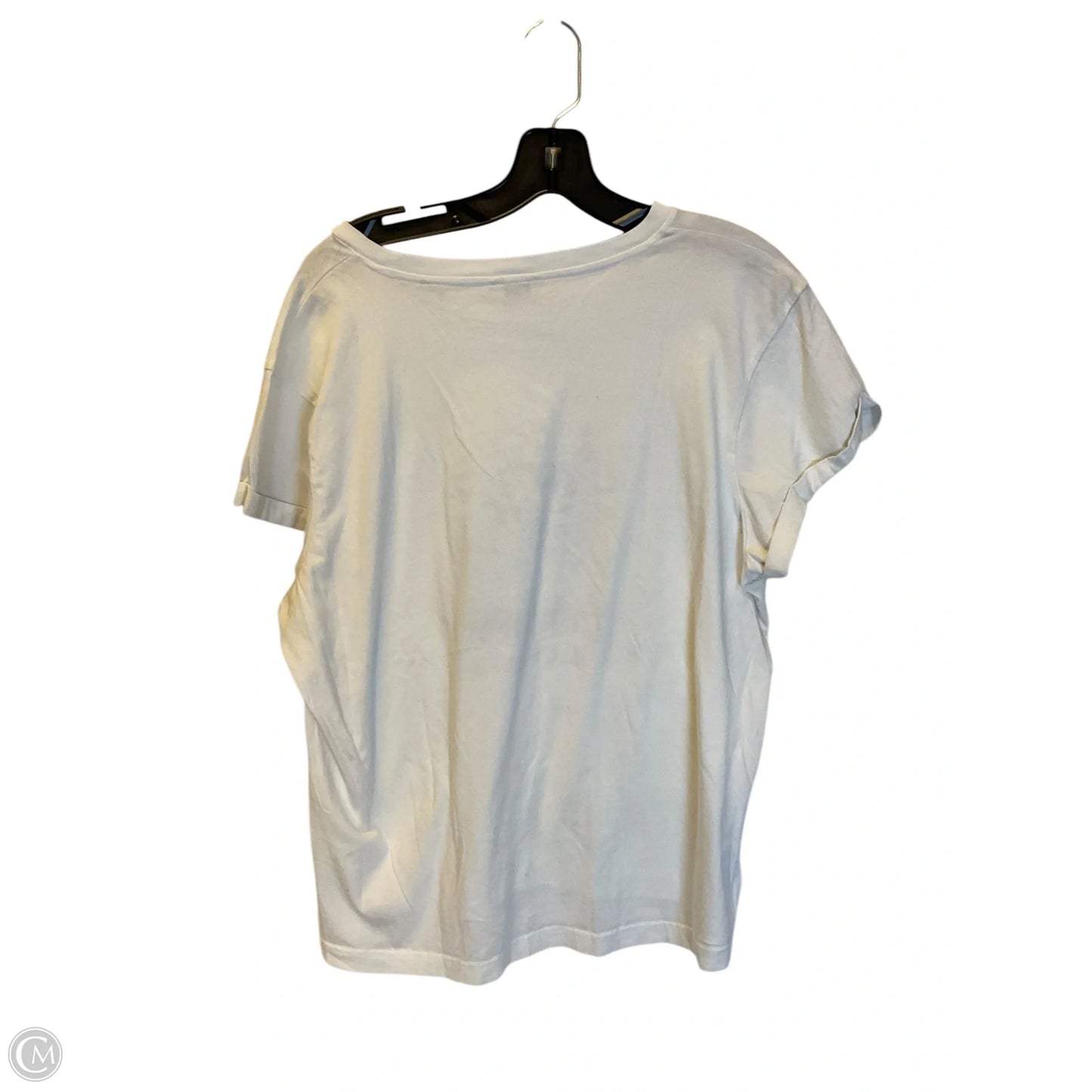 Top Short Sleeve By Clothes Mentor In White, Size: L