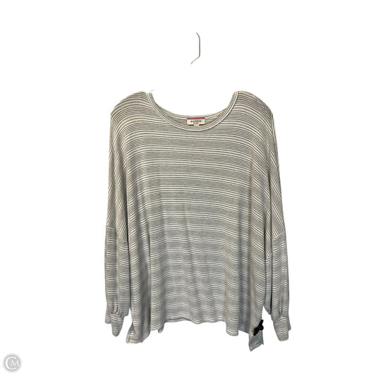 Top Long Sleeve By Andree By Unit In Striped Pattern, Size: M