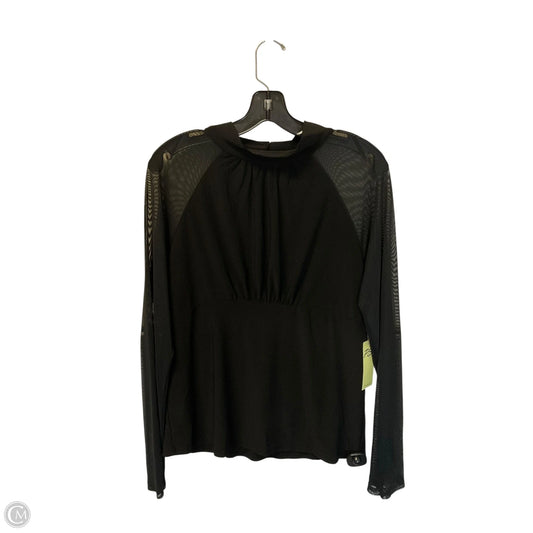 Top Long Sleeve By Perseption Concept In Black, Size: Xl