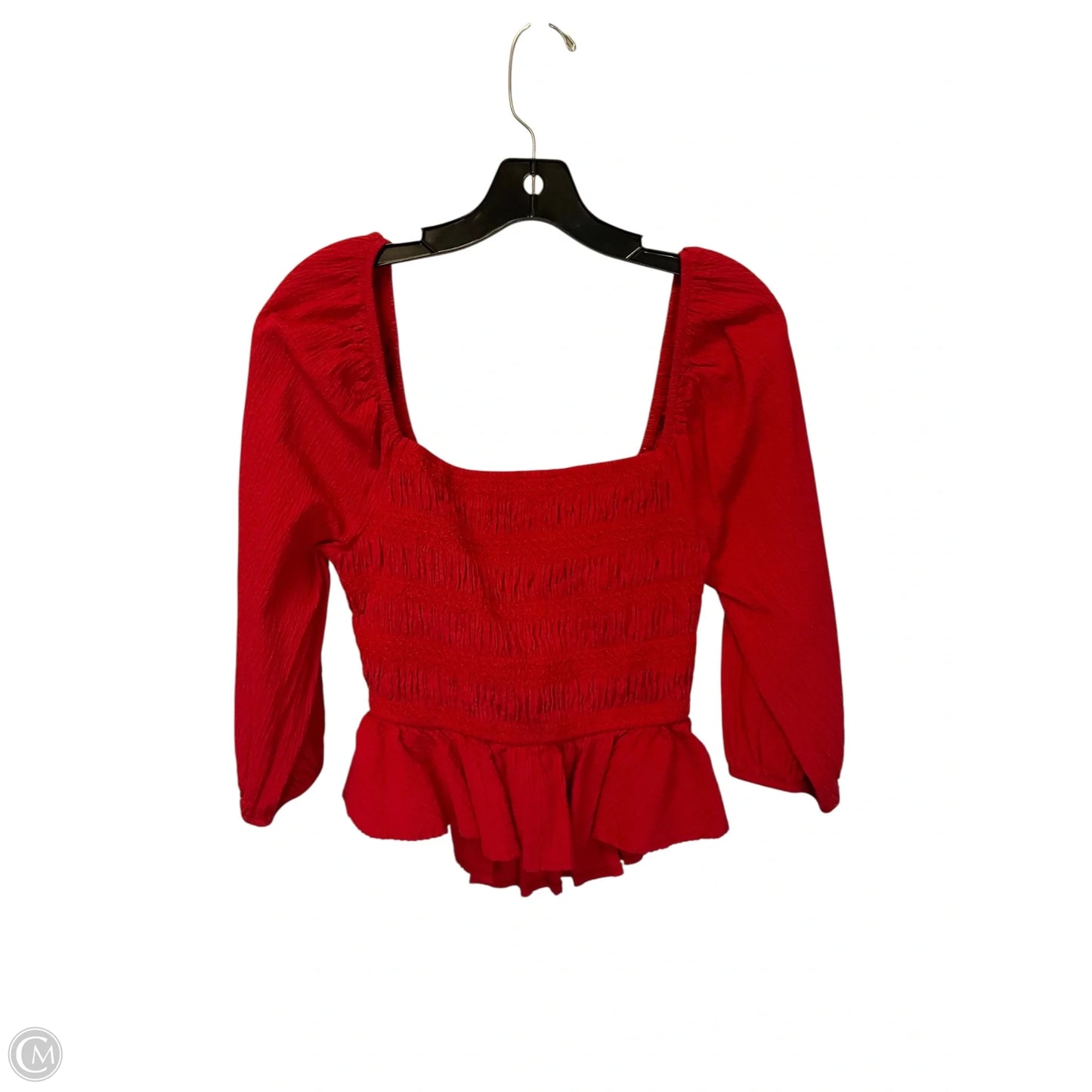 Top Long Sleeve By Mi Ami In Red, Size: L