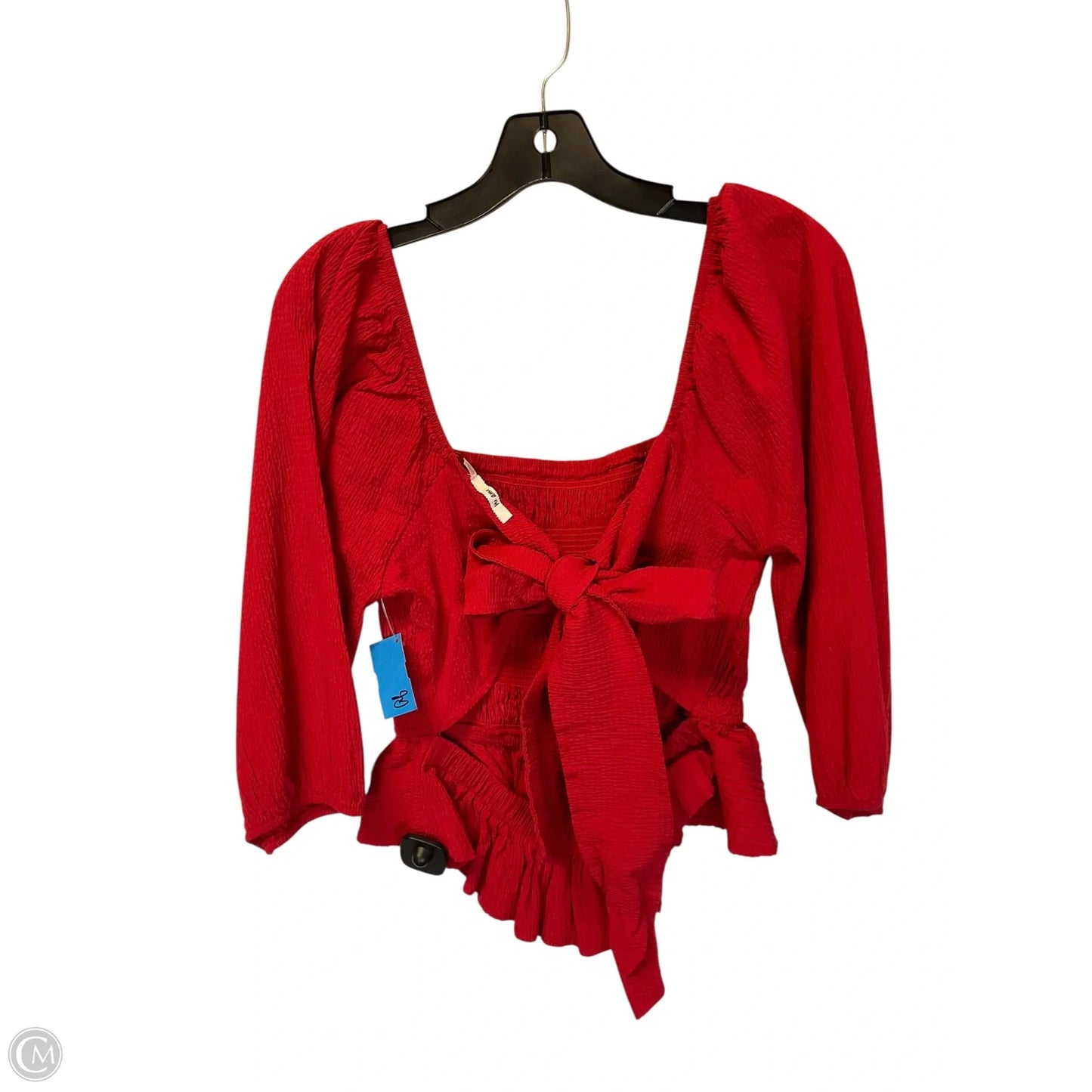 Top Long Sleeve By Mi Ami In Red, Size: L