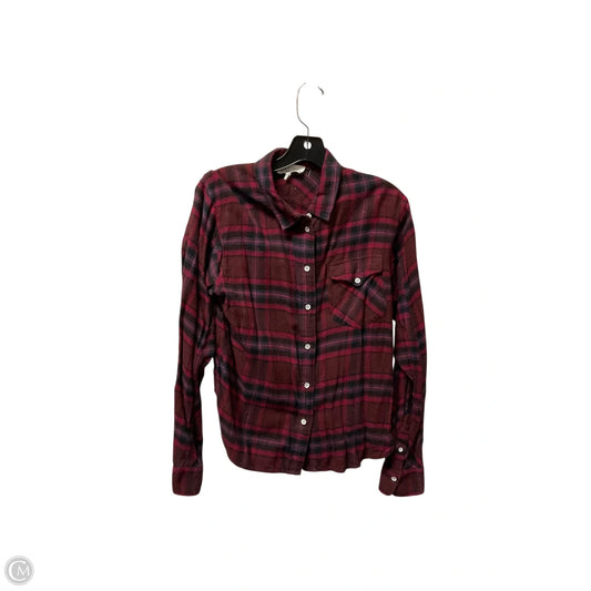 Top Long Sleeve Basic By Rag And Bone In Plaid Pattern, Size: L