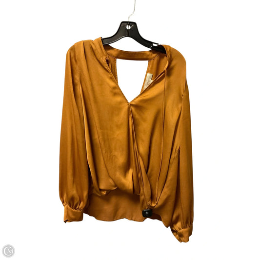 Top Long Sleeve By Band Of Gypsies In Yellow, Size: L