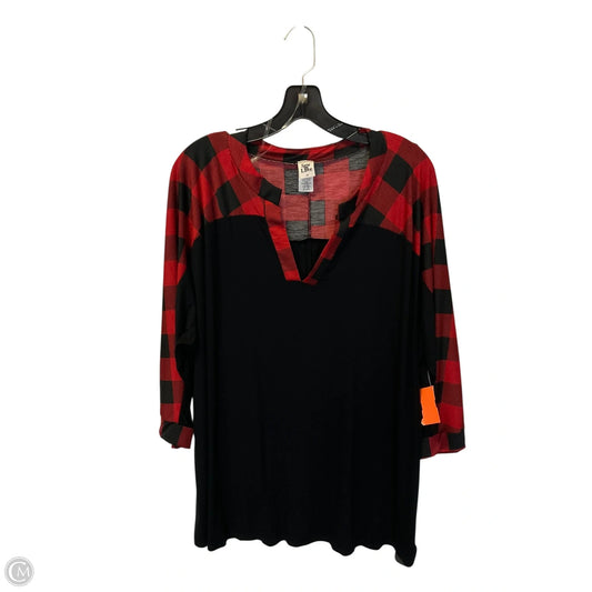 Top Long Sleeve By Sew In Love In Black, Size: 2x