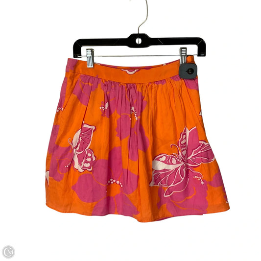 Skirt Designer By Lilly Pulitzer In Orange & Pink, Size: 2