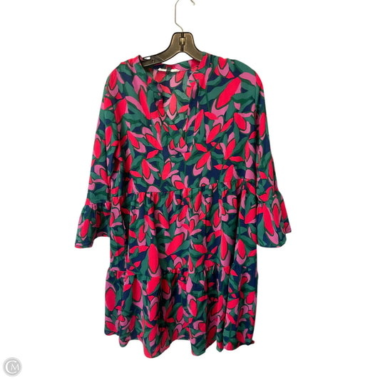 Dress Party Short By Clothes Mentor In Green & Pink, Size: S
