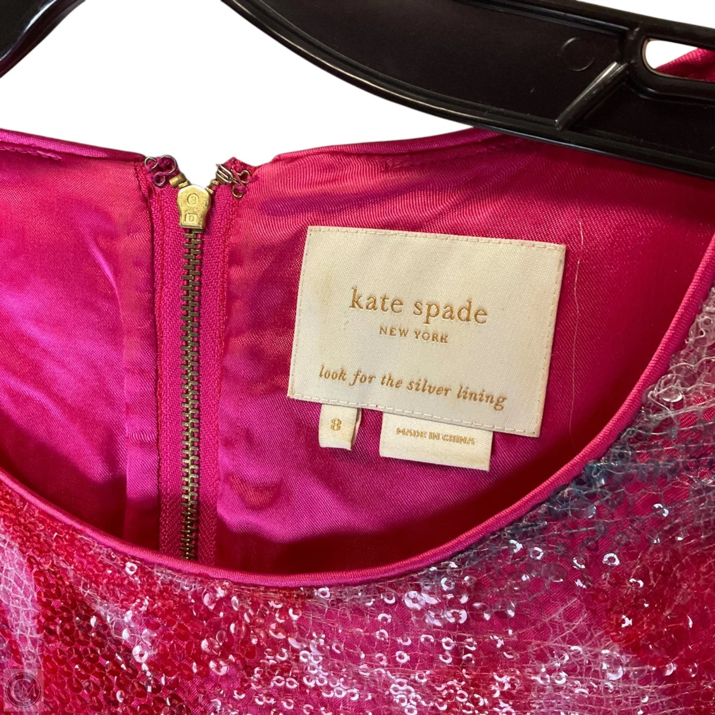 Dress Designer By Kate Spade In Pink & Red, Size: 8