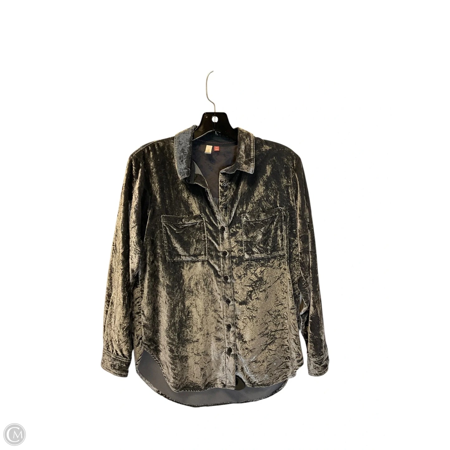 Top Long Sleeve By Pilcro In Grey, Size: Xs