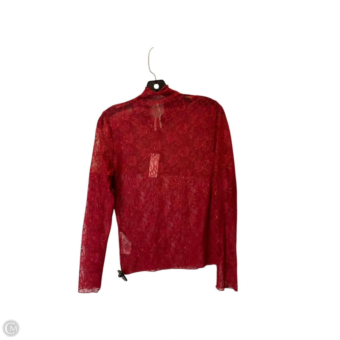 Top Long Sleeve By Anthropologie In Red, Size: S