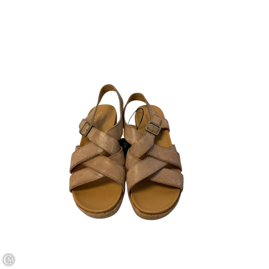 Sandals Heels Wedge By Kork Ease In Tan, Size: 7