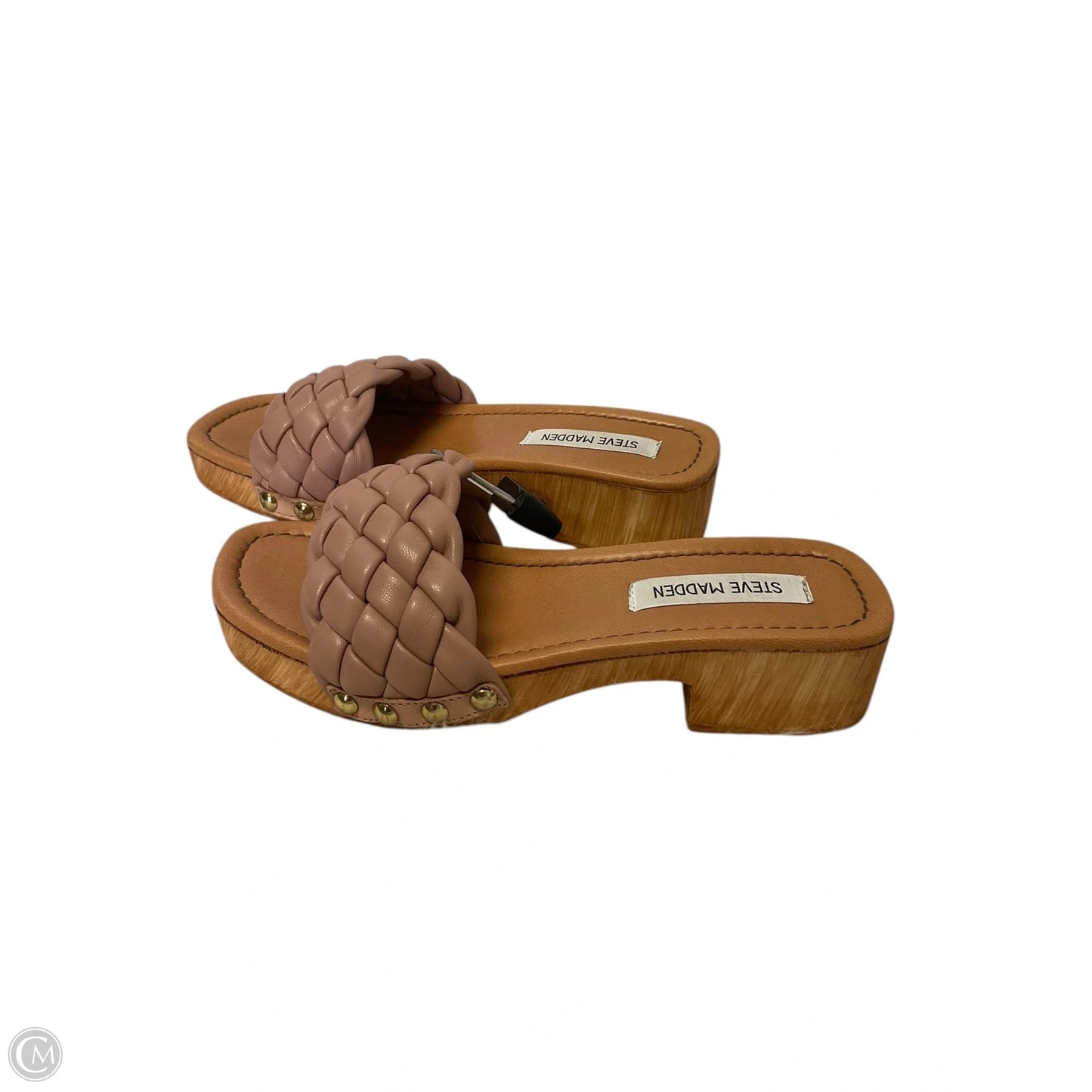 Sandals Heels Block By Steve Madden In Tan, Size: 7.5