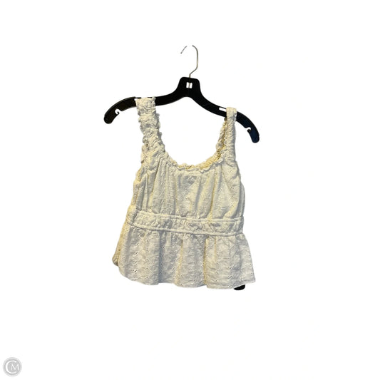 Top Sleeveless By Clothes Mentor In White, Size: L