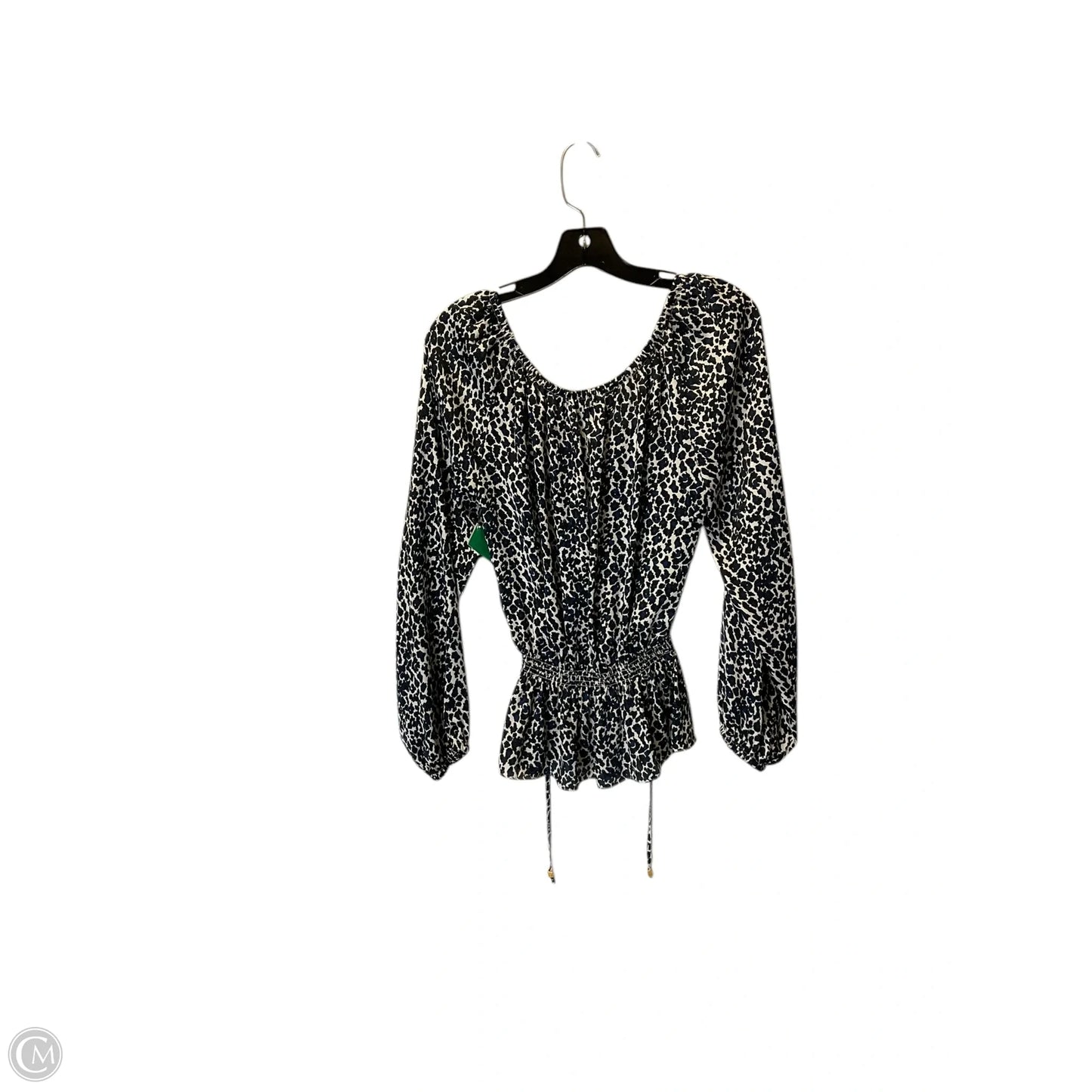 Top Long Sleeve By Michael By Michael Kors In Black & Blue, Size: S