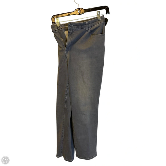 Jeans Straight By Chicos In Grey Denim, Size: 16