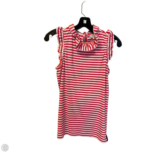 Top Sleeveless By Crown And Ivy In Pink & White, Size: S