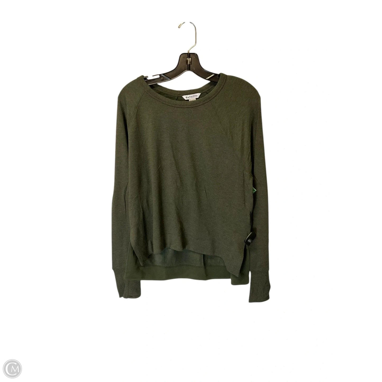 Athletic Sweatshirt Crewneck By Athleta In Green, Size: M