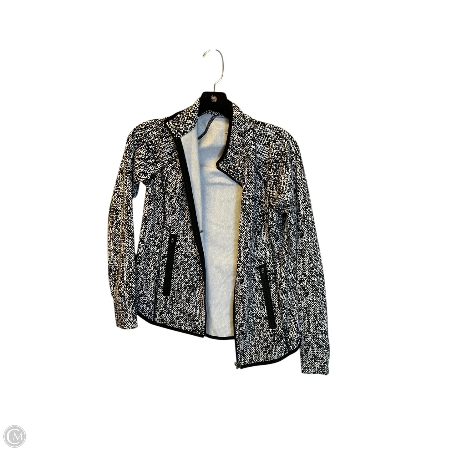Athletic Jacket By Talbots In Black & White, Size: S