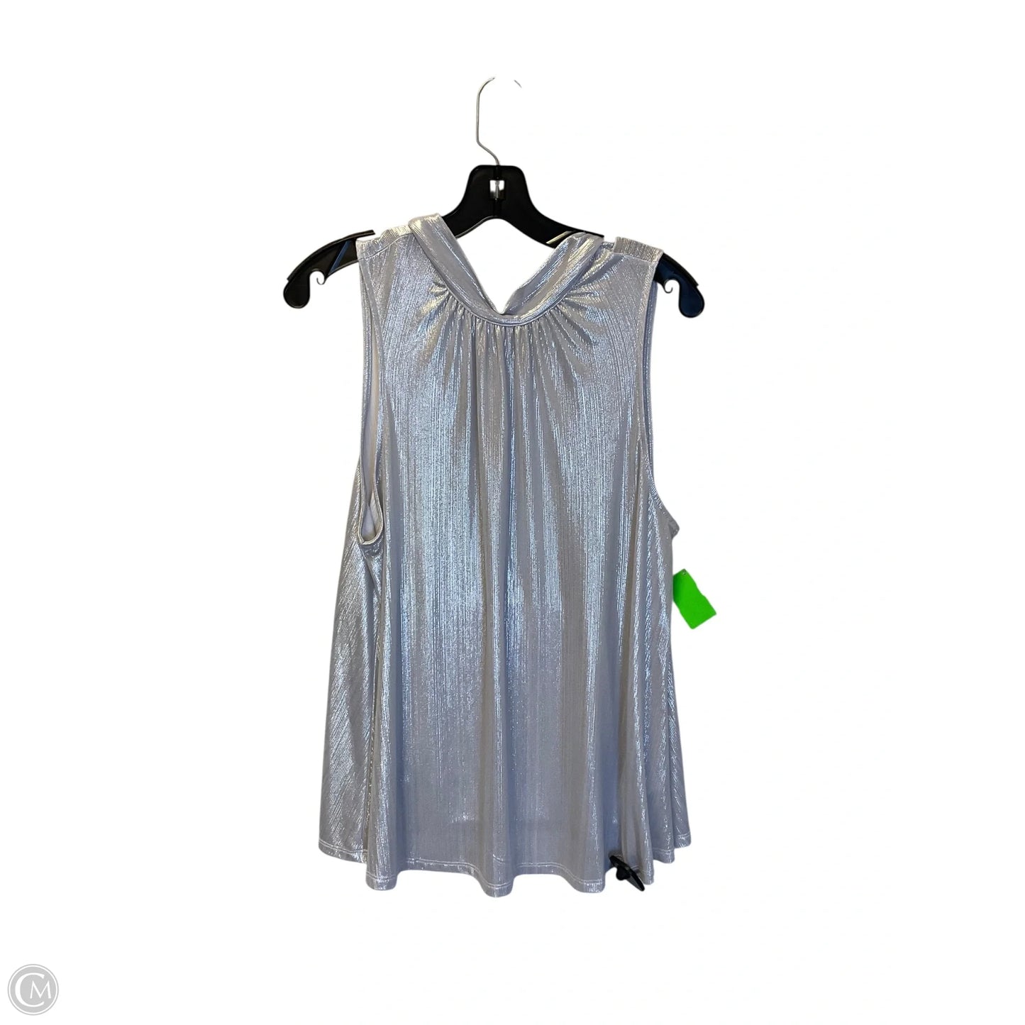 Top Sleeveless By Andree By Unit In Silver, Size: M