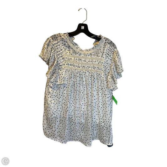 Top Short Sleeve By Umgee In White, Size: L