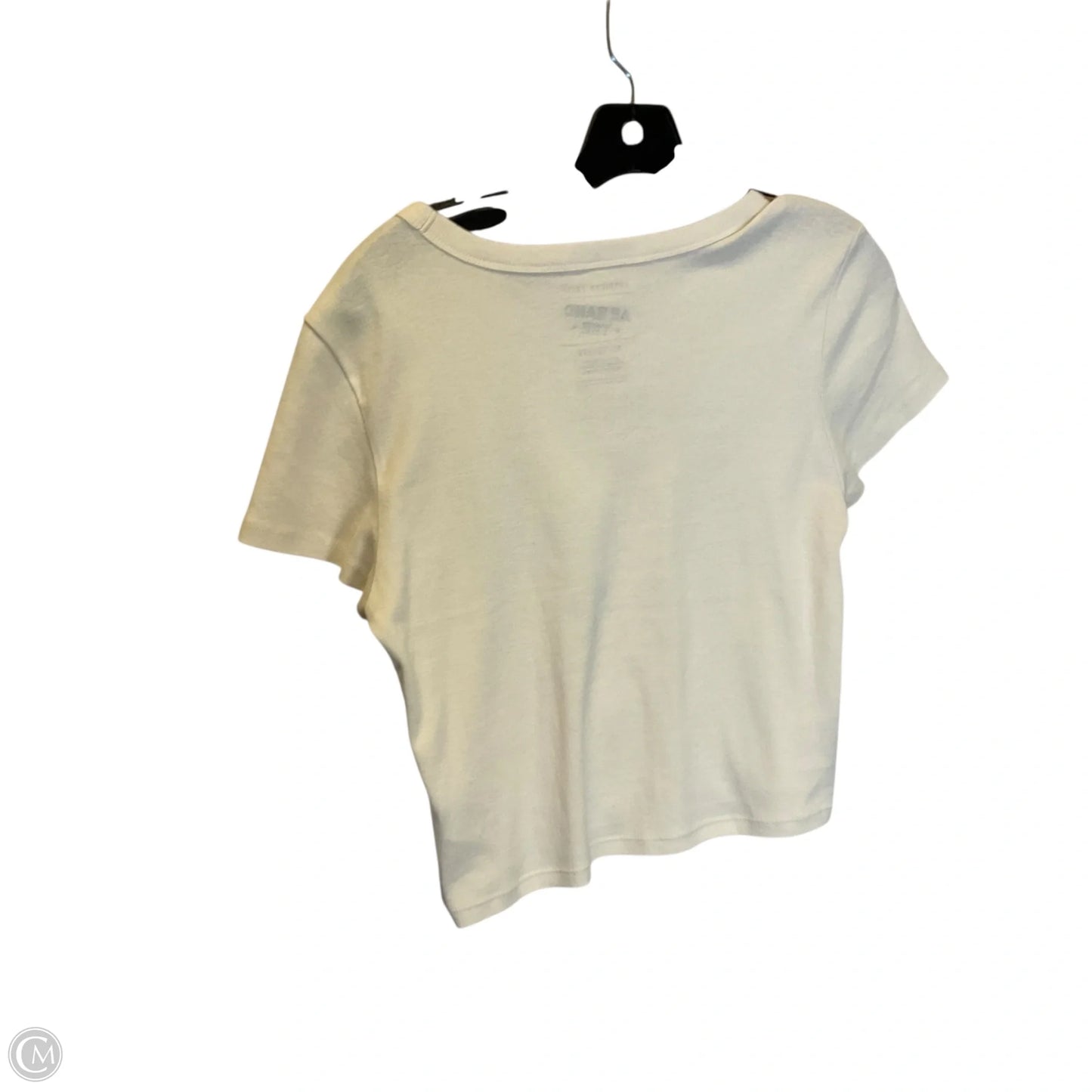 Top Short Sleeve By American Eagle In Cream, Size: Xl
