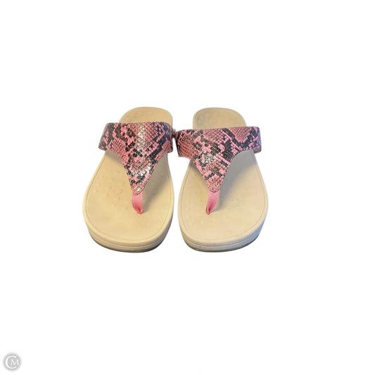 Sandals Flip Flops By Vionic In Pink, Size: 9