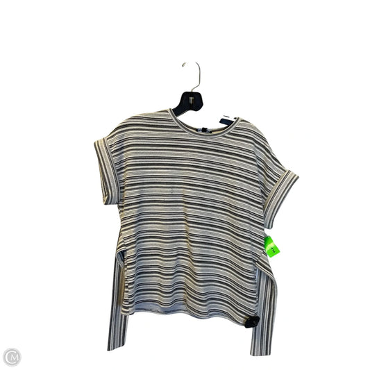 Top Short Sleeve By Express In Black & White, Size: Xxs
