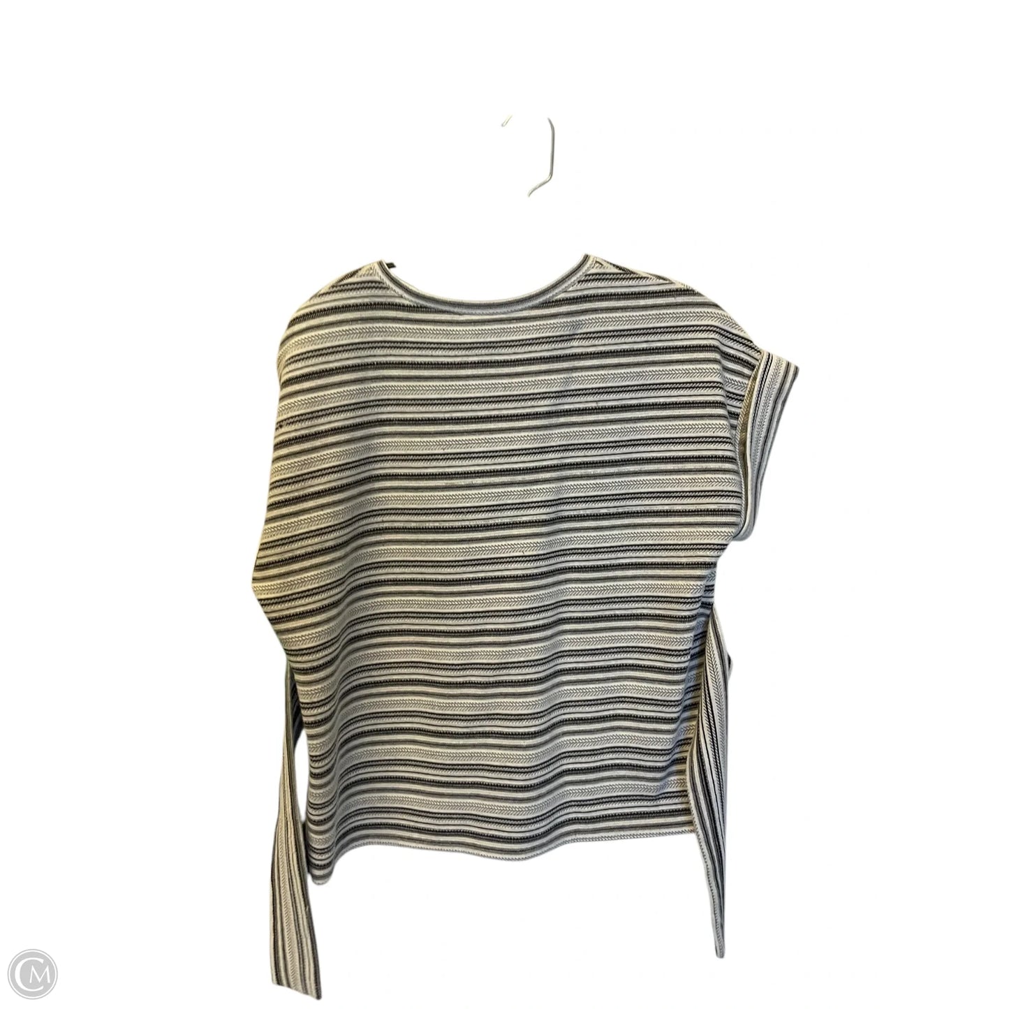 Top Short Sleeve By Express In Black & White, Size: Xxs