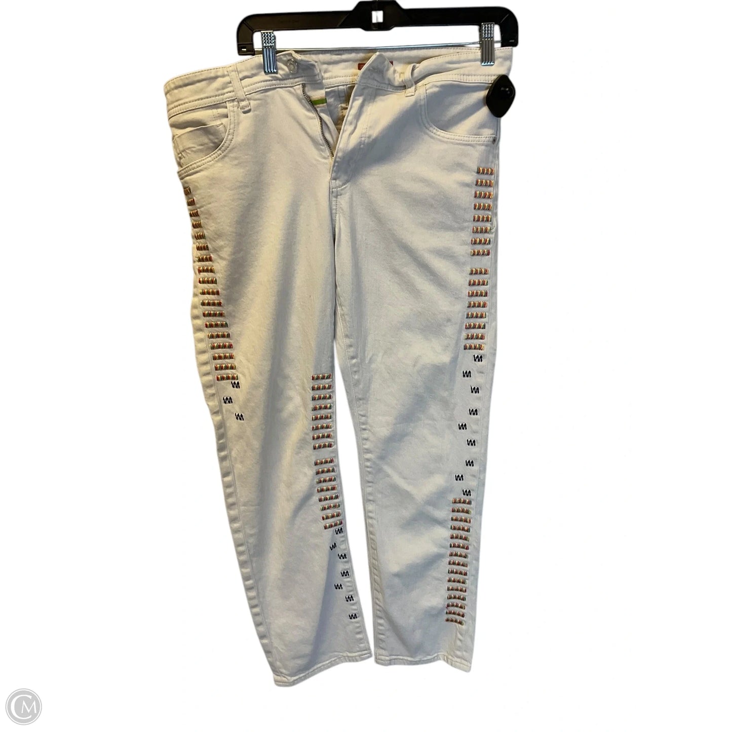 Jeans Straight By Pilcro In Cream Denim, Size: 8