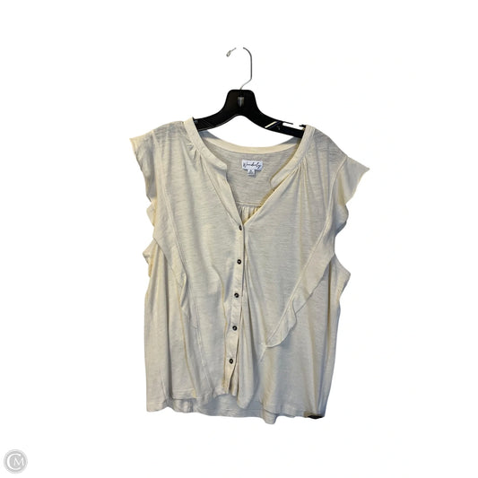 Top Sleeveless By Wonderly In Cream, Size: Xl